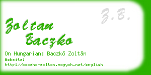 zoltan baczko business card